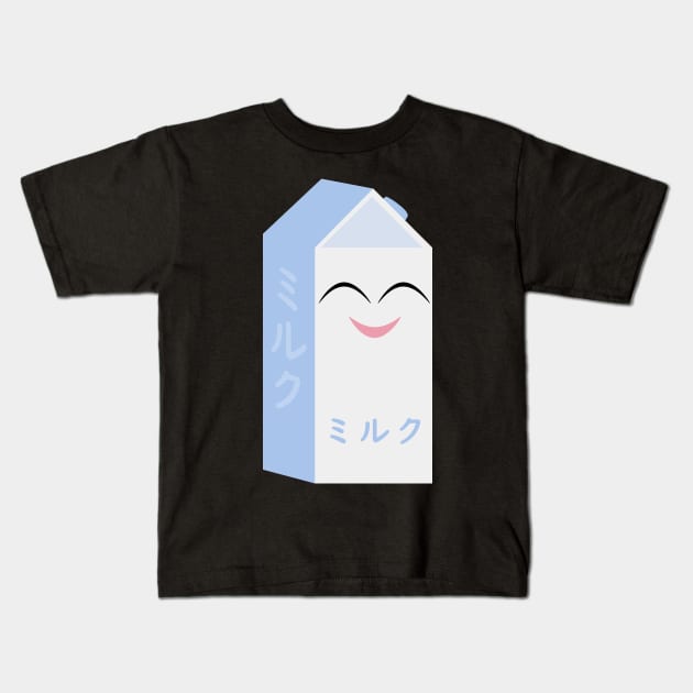 Kawaii Miruku Cute Milk Carton Kids T-Shirt by Bilzar